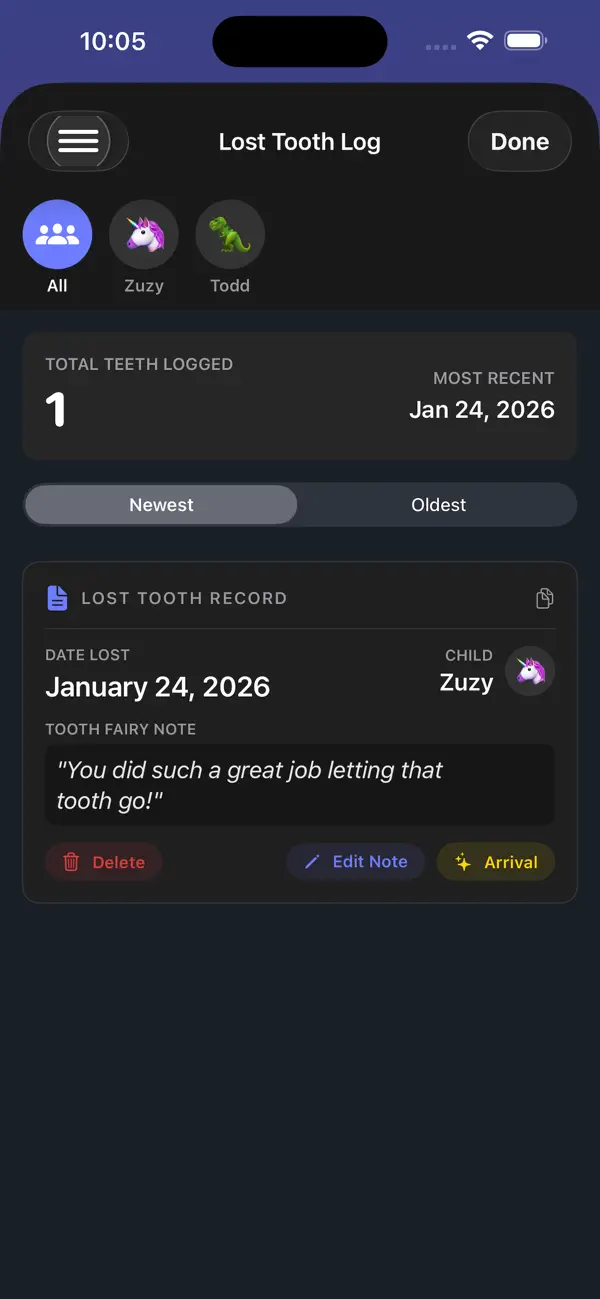 Tooth Fairy Radar product screenshot 3